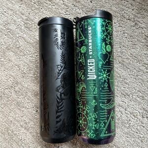 Starbucks Black and Green Tumbler Duo